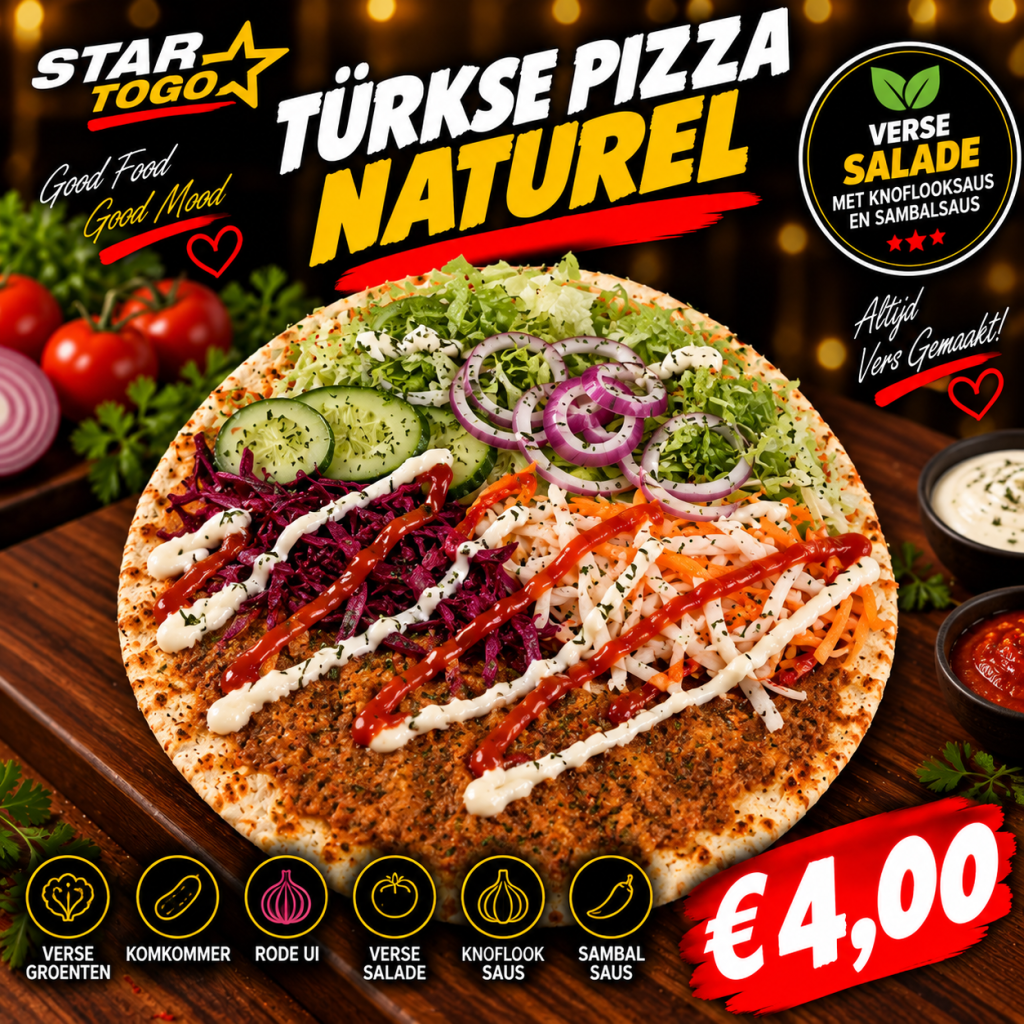 Turkse pizza naturel