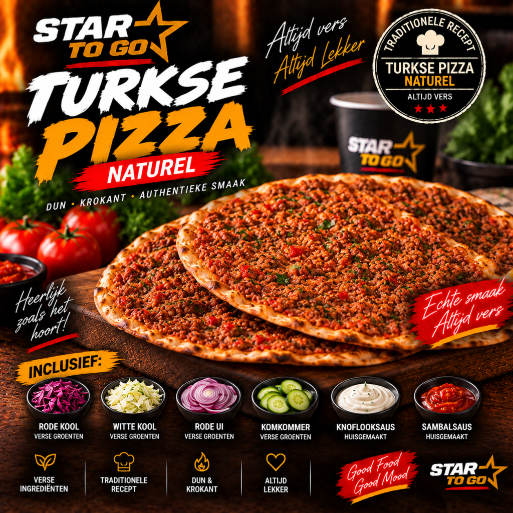 Turkse pizza naturel