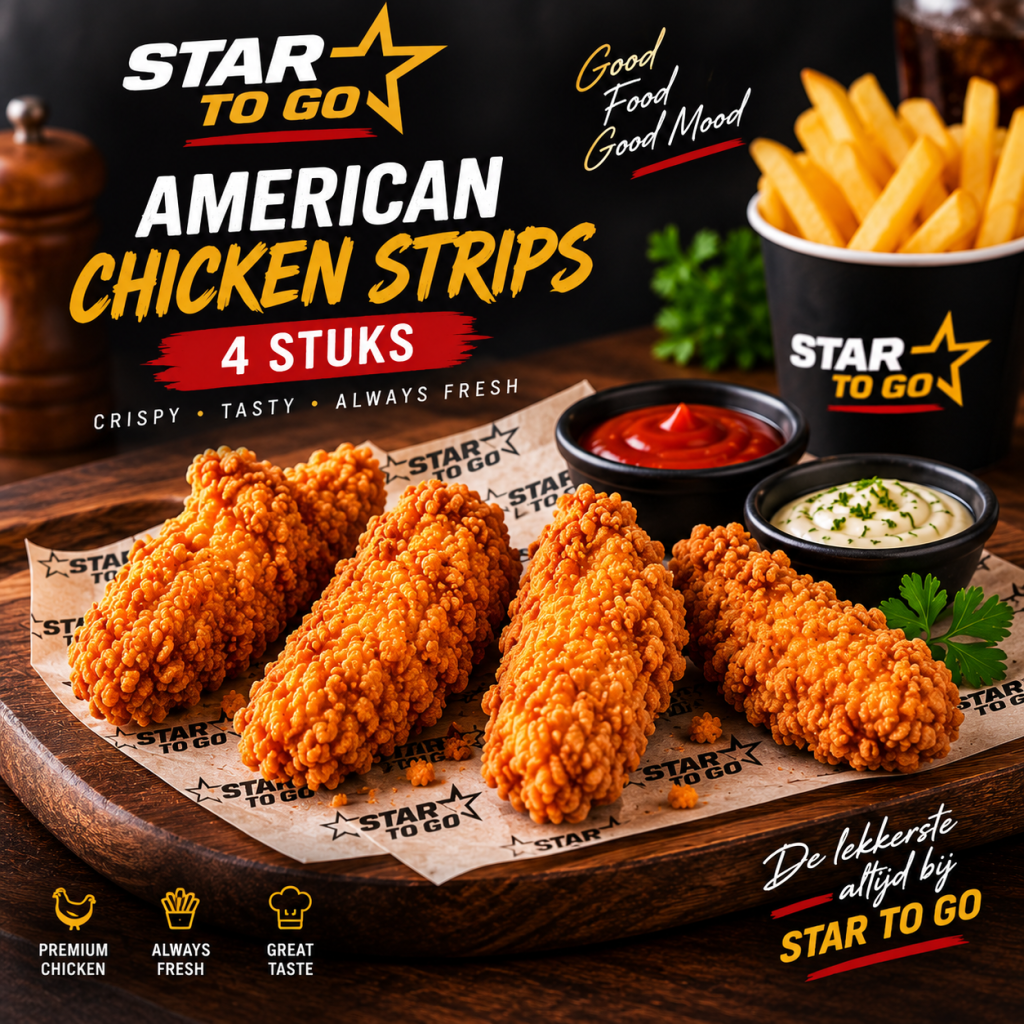 American chicken strips – 4 stuks